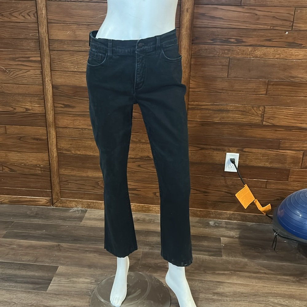 Not your daughters jeans. NYDJ  Size 8. Black wash. Straight leg. Stretch.